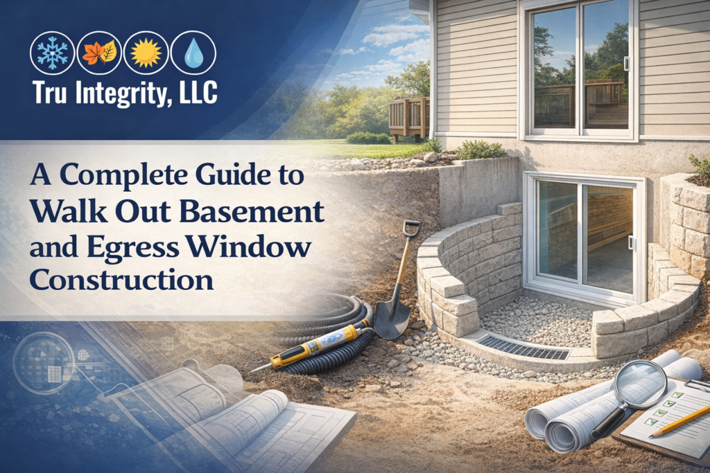 basement and egress window construction