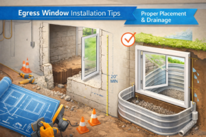 basement and egress window construction