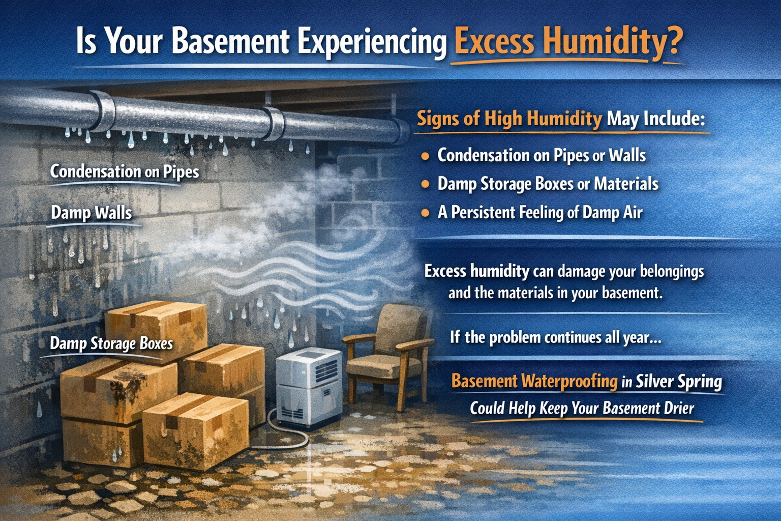 Basement Experiencing Excess Humidity