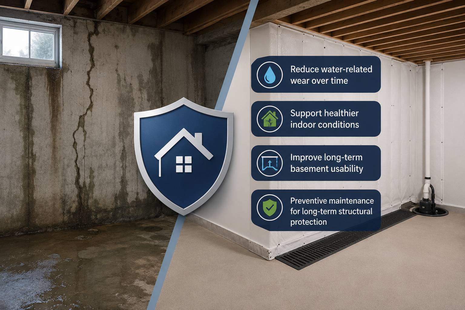 Basement waterproofing 