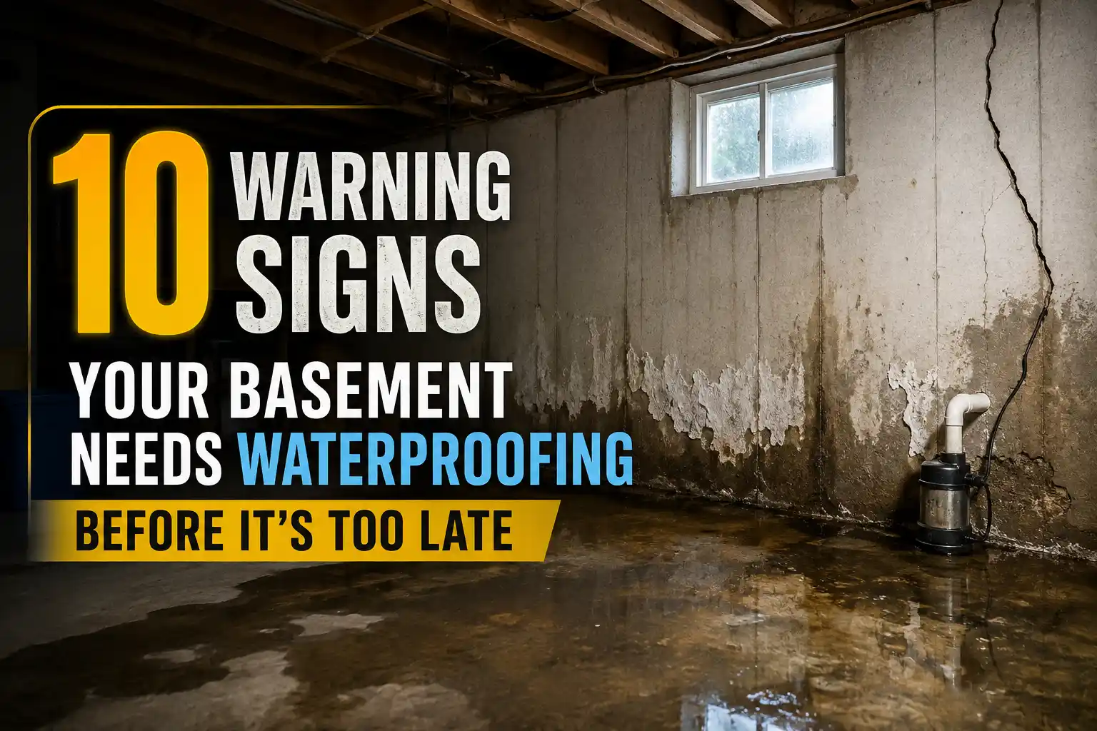 10 Warning Signs Your Basement Needs Waterproofing Before It’s Too Late