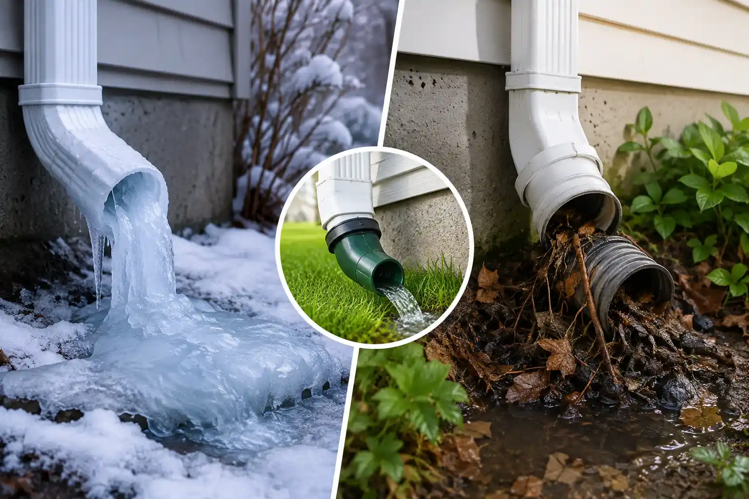 Frozen or Clogged Discharge Pipes